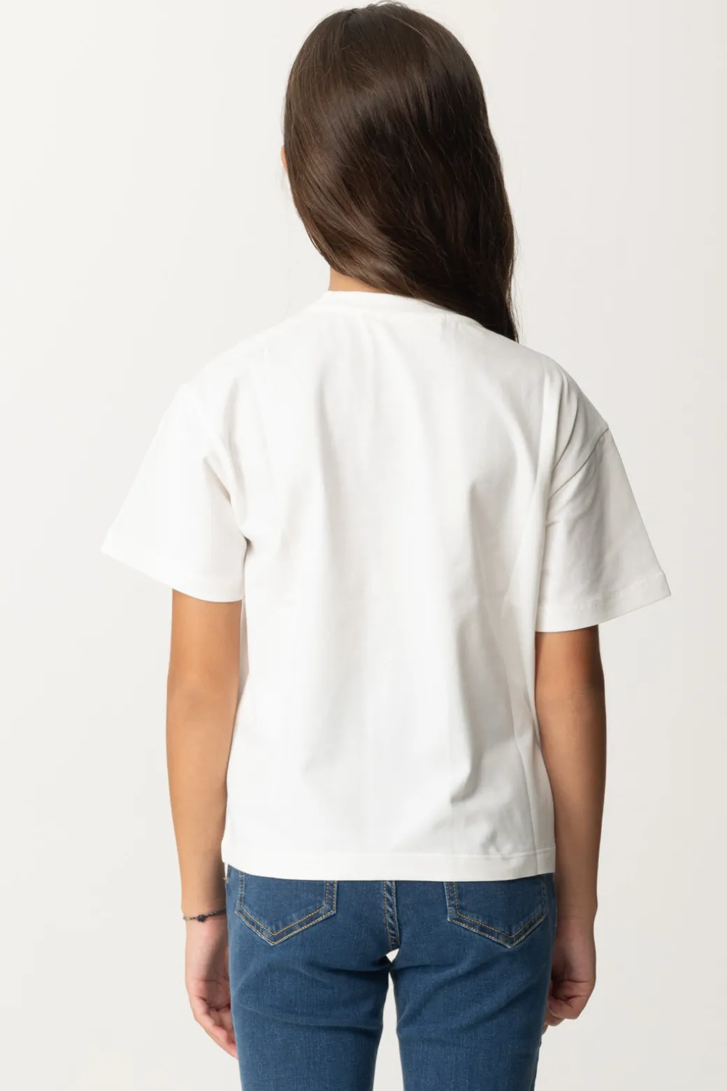 Elisabetta Franchi Bambina T-shirt con Stampa Logo e Lettering