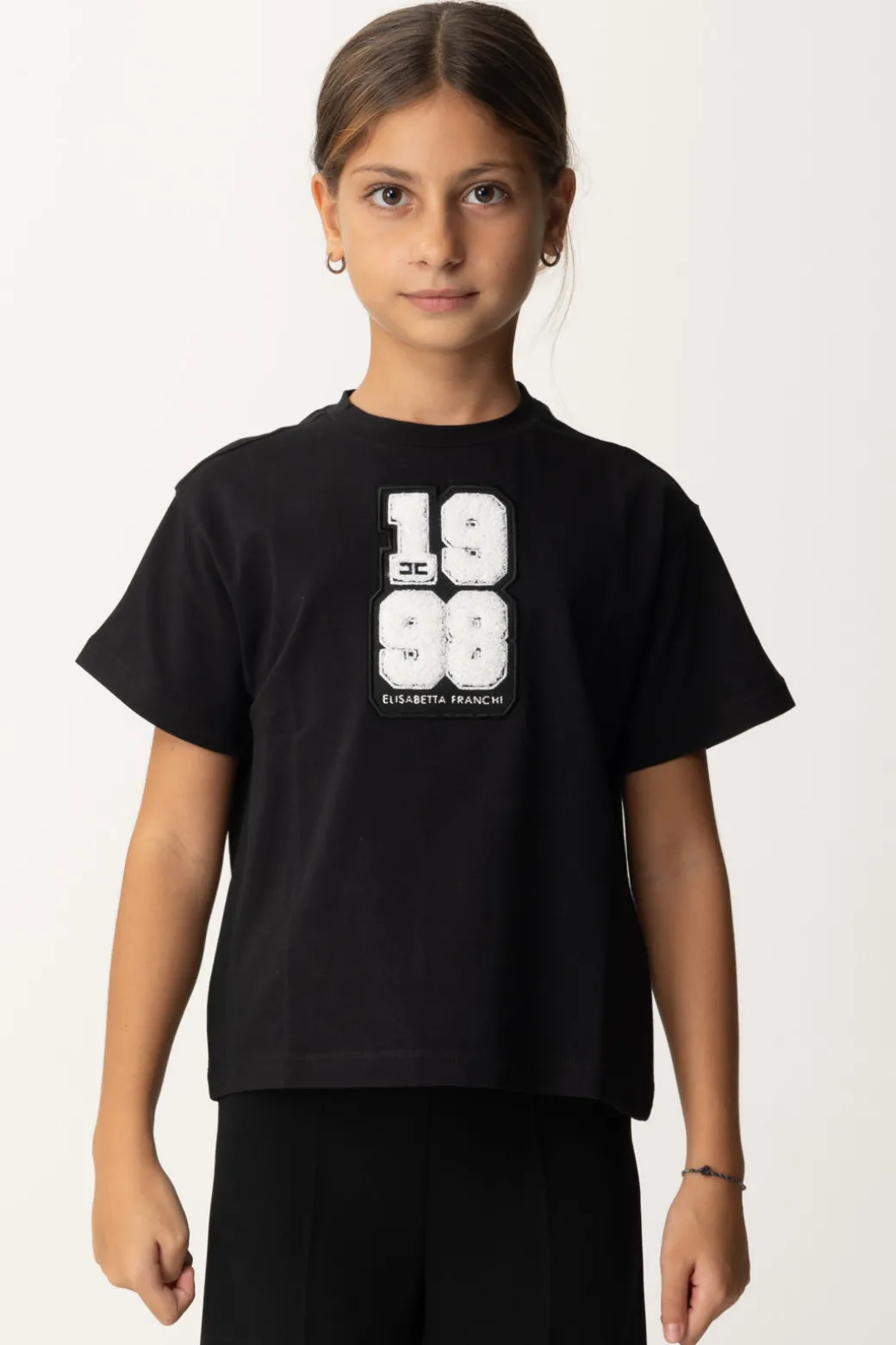 Elisabetta Franchi Bambina T-shirt con Toppa "1998"