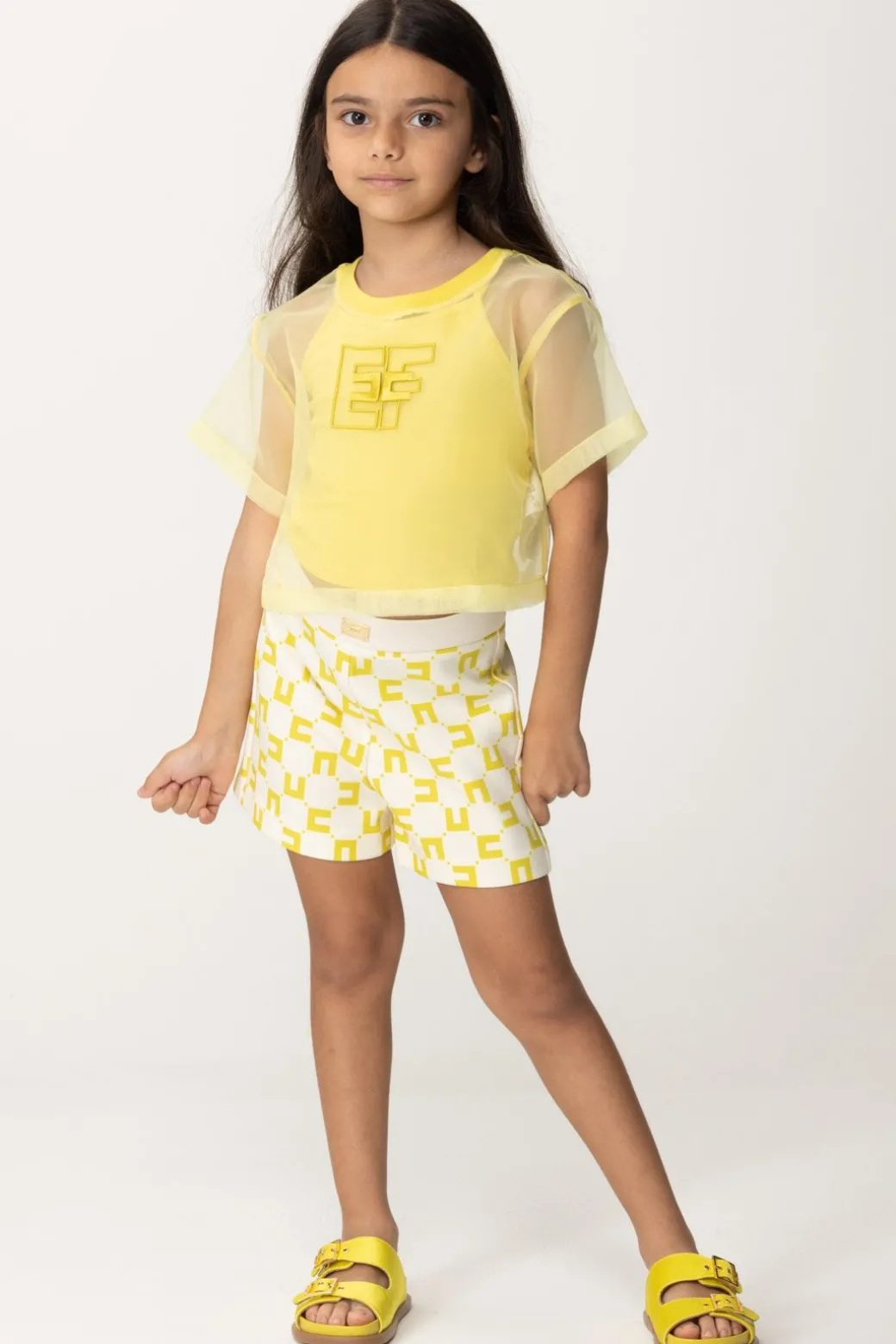 Elisabetta Franchi Bambina T-shirt In Organza