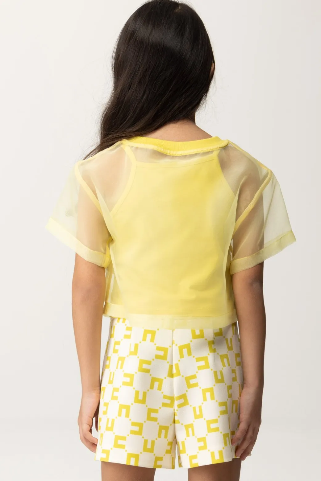 Elisabetta Franchi Bambina T-shirt In Organza