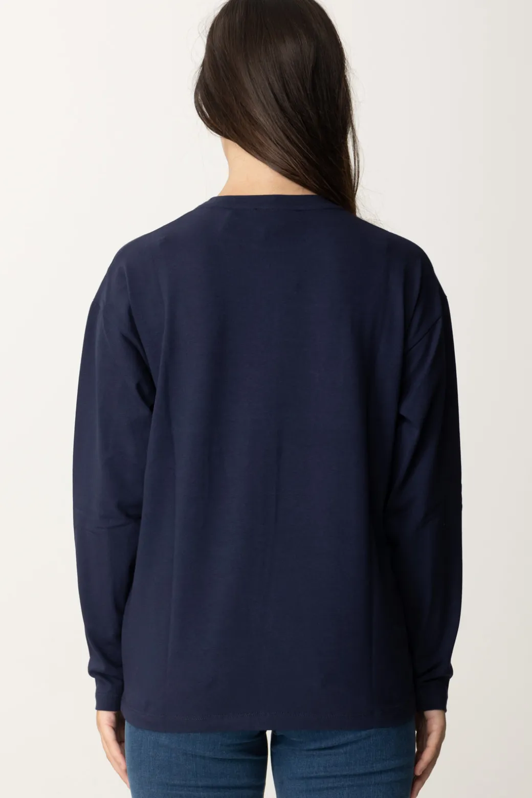 Elisabetta Franchi Bambina T-shirt Manica Lunga con Ricamo Logo