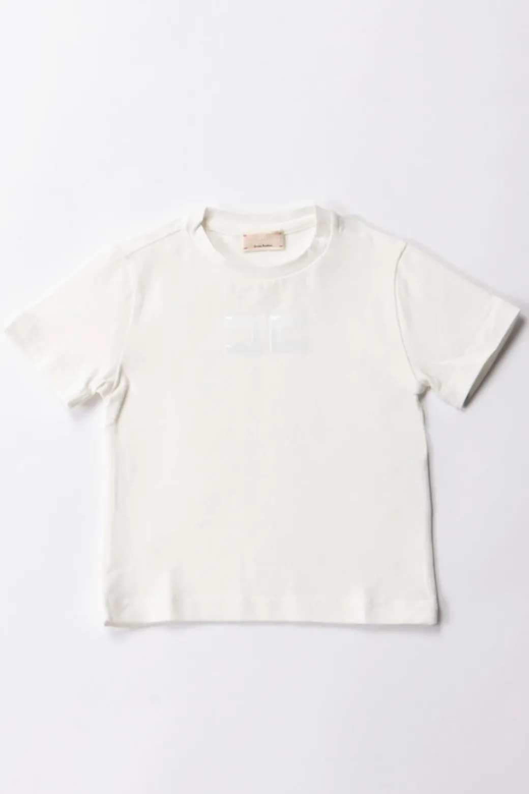 Elisabetta Franchi Bambina T-shirt Over con Applicazione Logo Cc