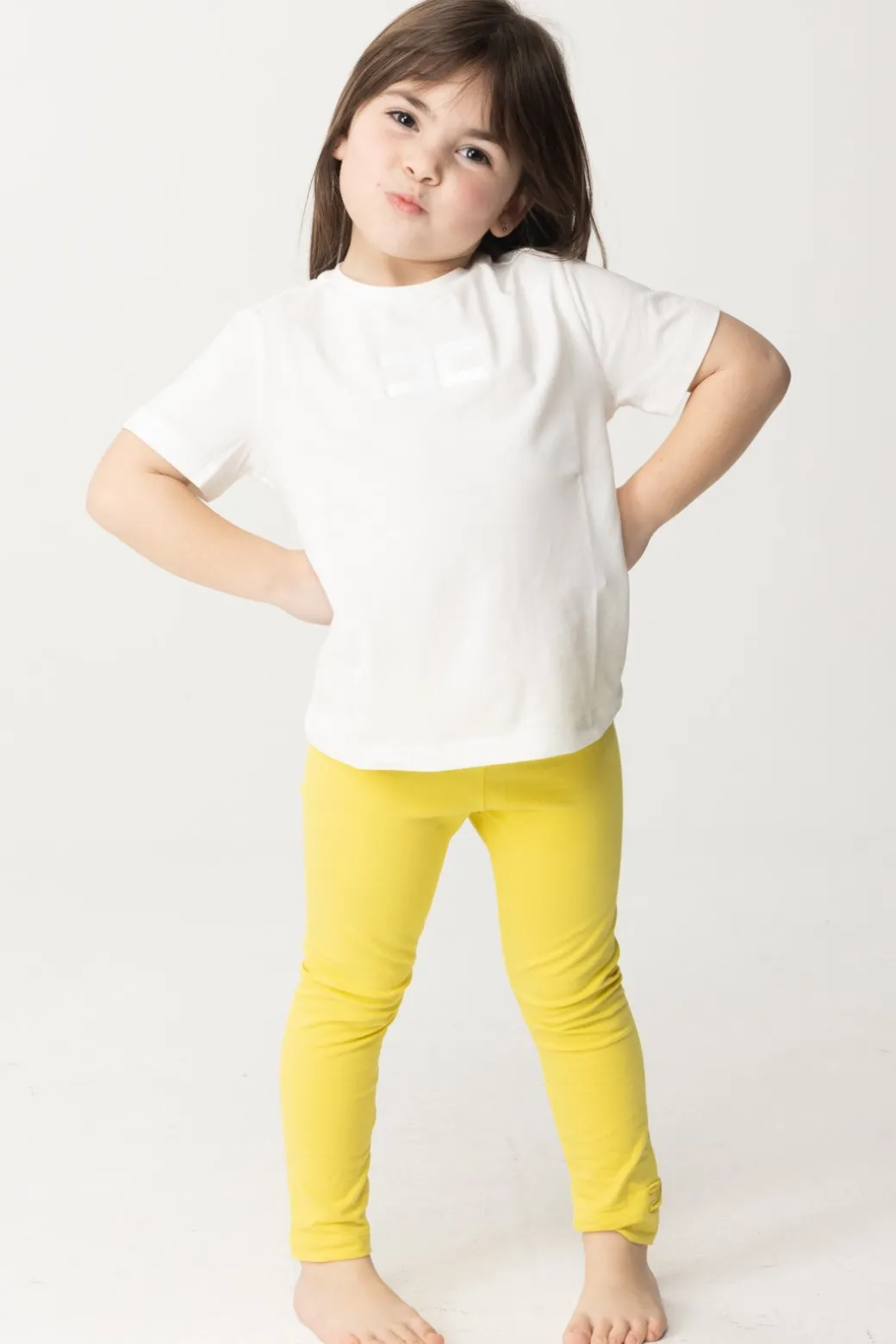 Elisabetta Franchi Bambina T-shirt Over con Applicazione Logo Cc