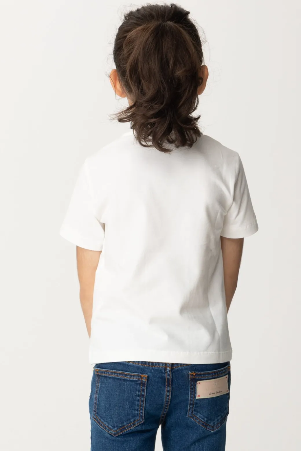 Elisabetta Franchi Bambina T-shirt Over con Applicazione Logo Cc
