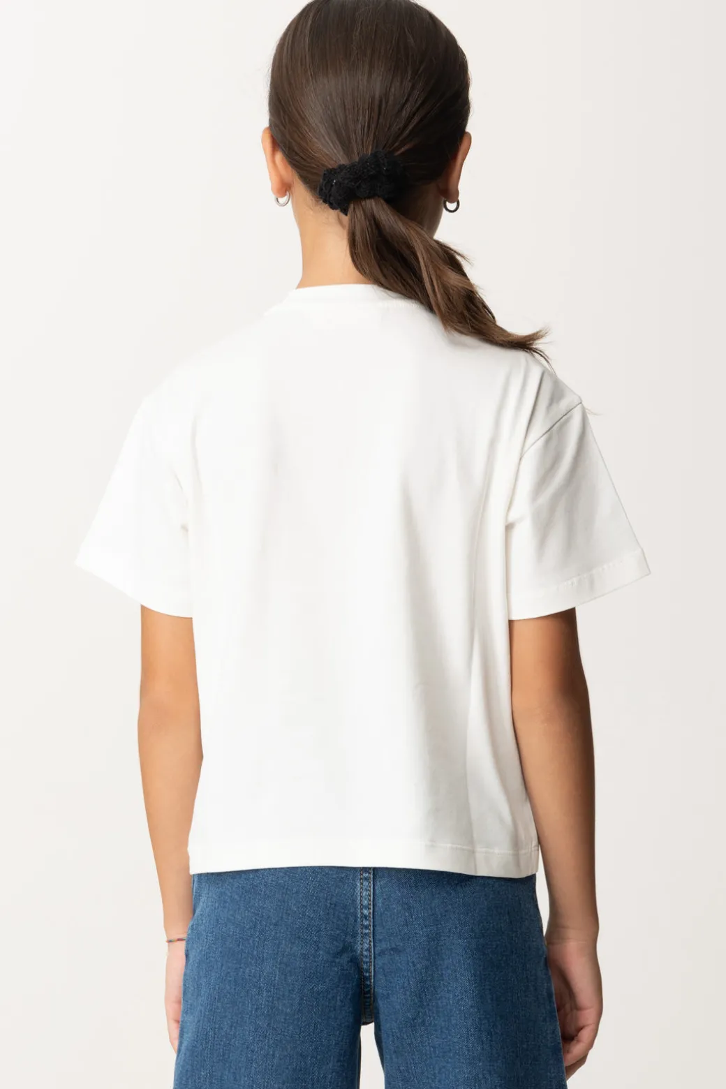 Elisabetta Franchi Bambina T-shirt Over con Ricamo Logo In Stile College