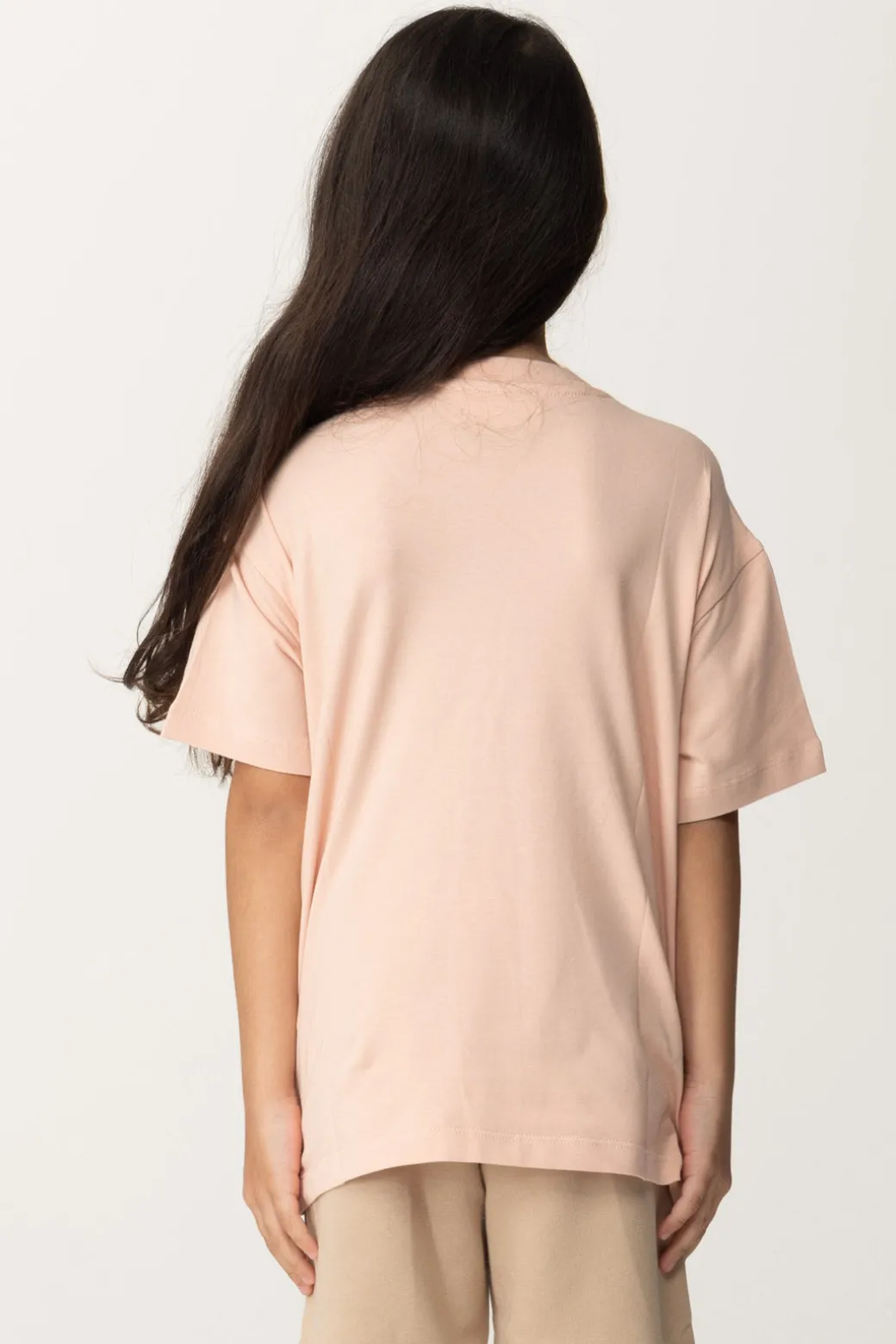 Elisabetta Franchi Bambina T-shirt Over con Stampa Logo