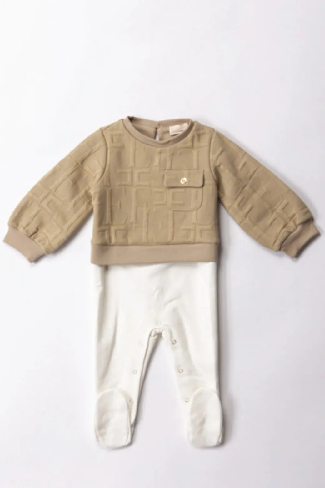 Elisabetta Franchi Bambina Tutina In Felpa con Logo Embossed