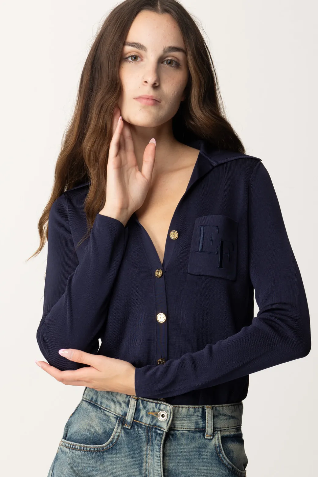 Donna Elisabetta Franchi Body con Ricamo Logo