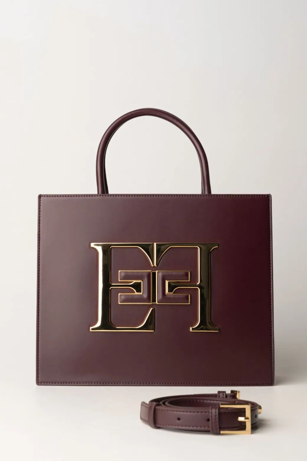 Donna Elisabetta Franchi Borsa a Mano Media con Logo