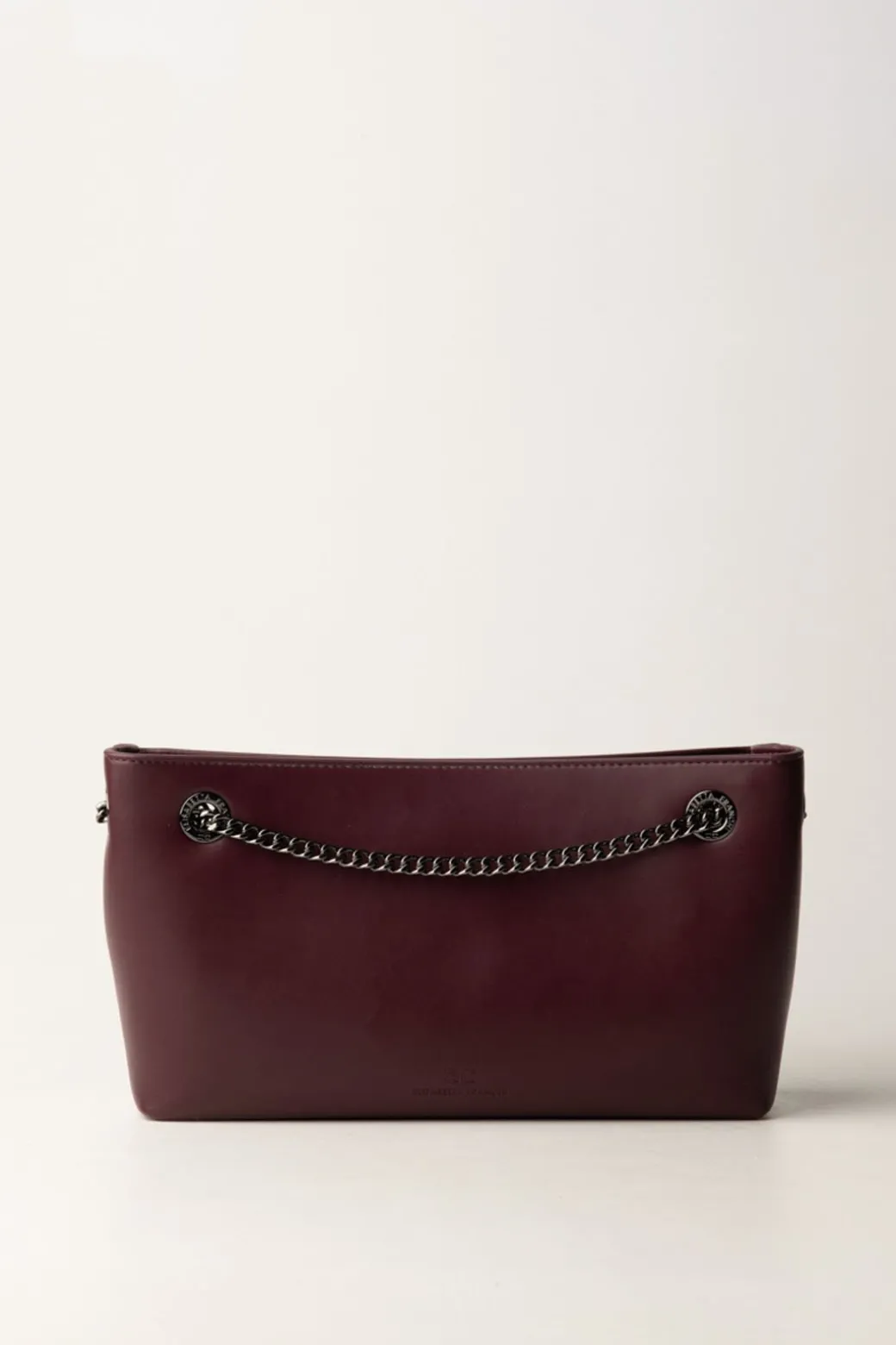 Donna Elisabetta Franchi Borsa a Tracolla con Scudetto In Metallo Silver