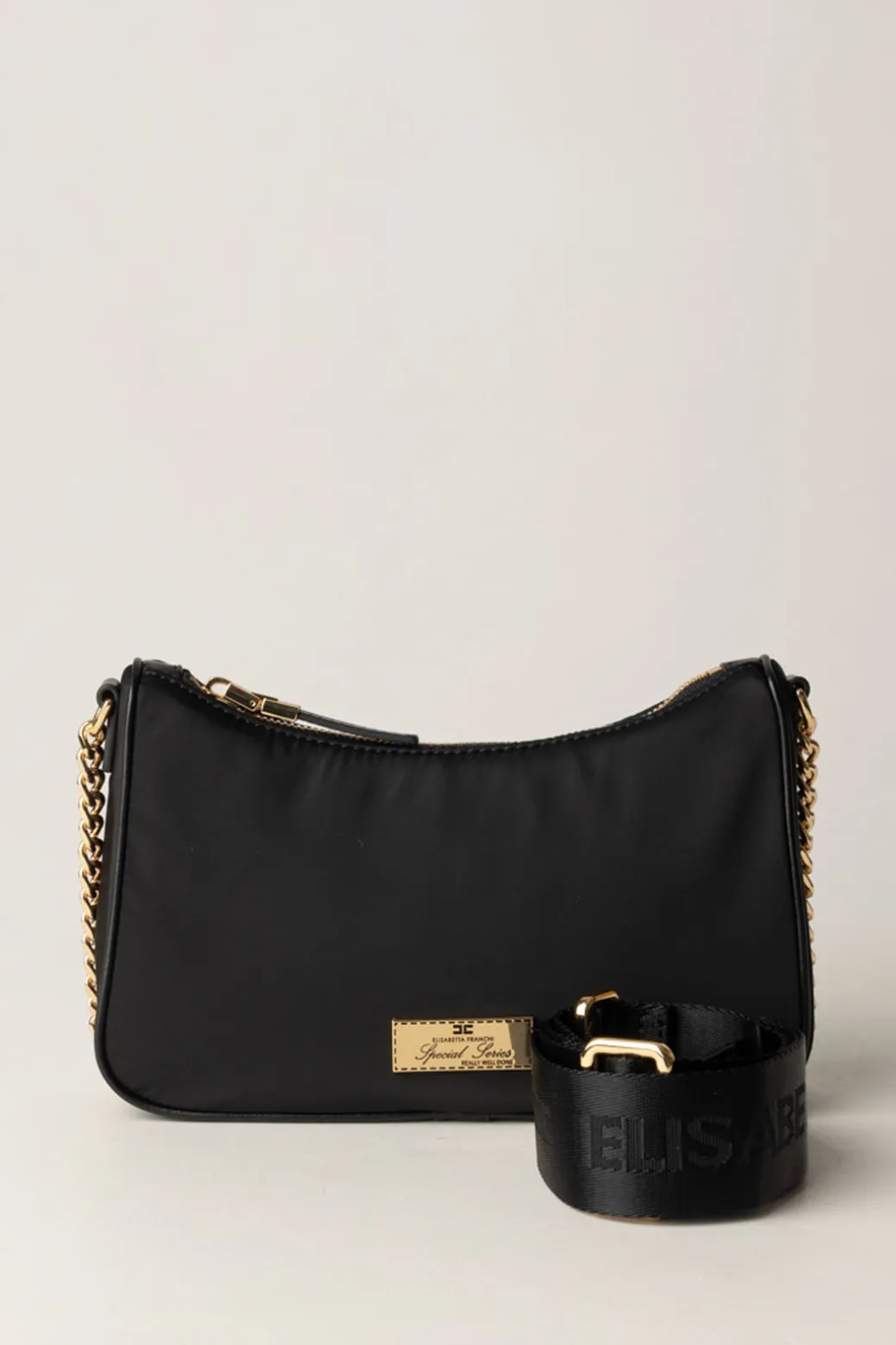 Donna Elisabetta Franchi Borsa con Doppia Tracolla e Logo