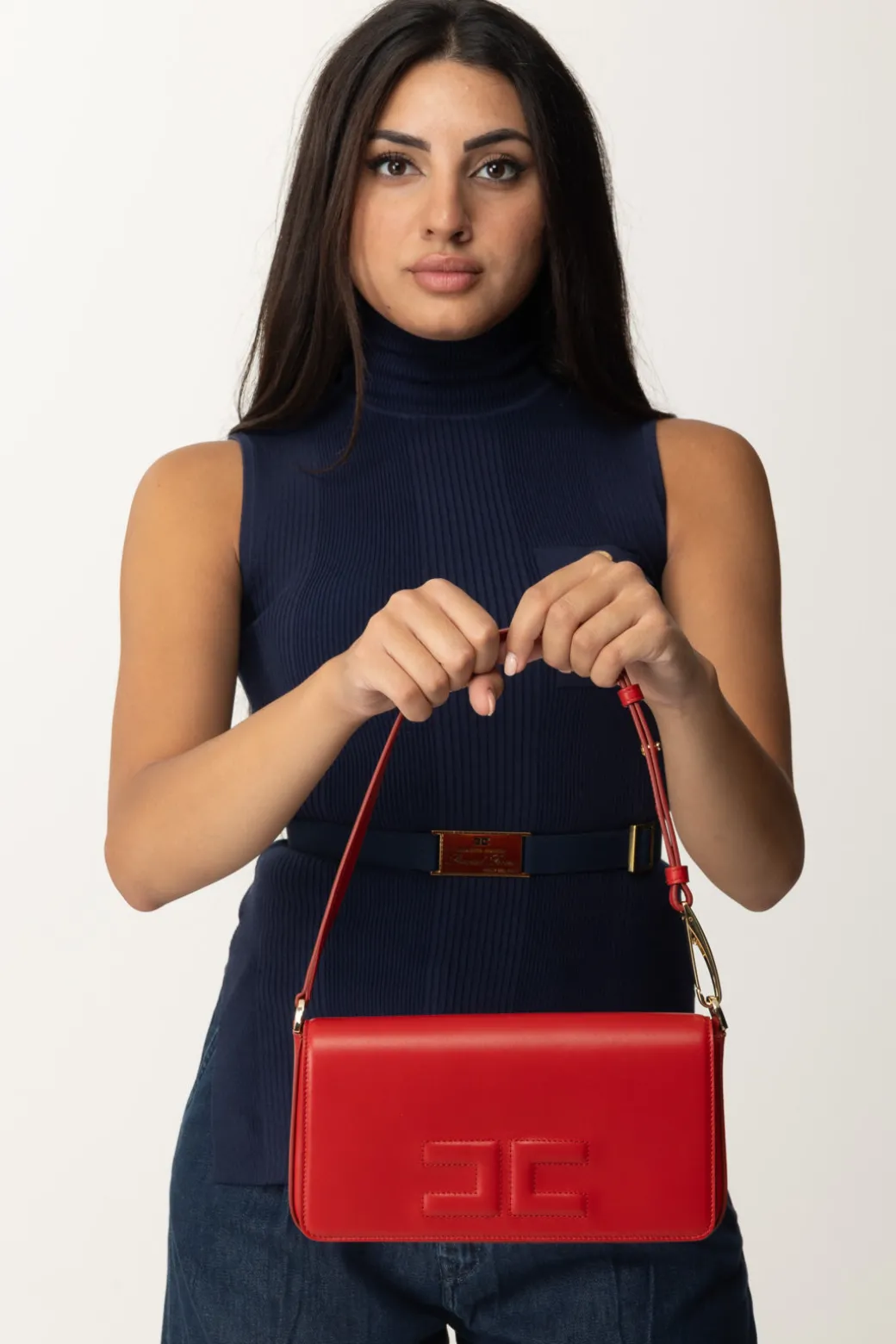 Donna Elisabetta Franchi Borsa con Logo Embossed