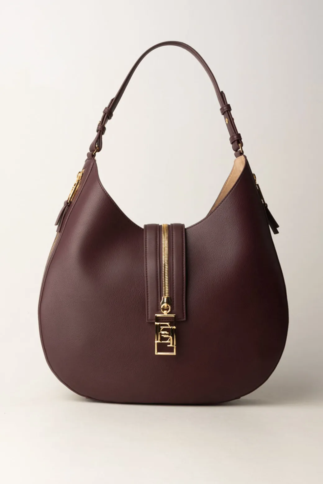 Donna Elisabetta Franchi Borsa Hobo Grande Pelle con Zip
