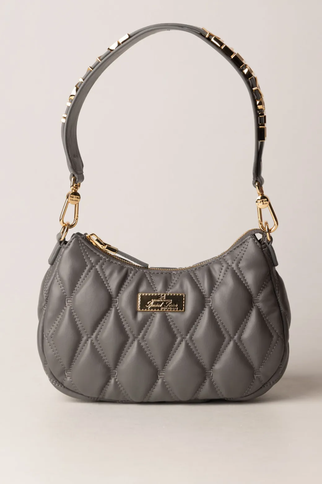 Donna Elisabetta Franchi Borsa Hobo In Tessuto Embossed con Lettering