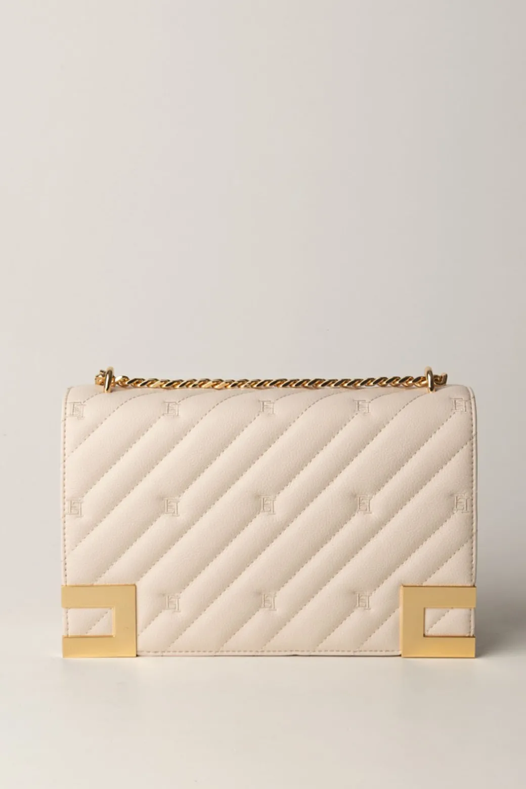 Donna Elisabetta Franchi Borsa Trapuntata Grande con Loghi