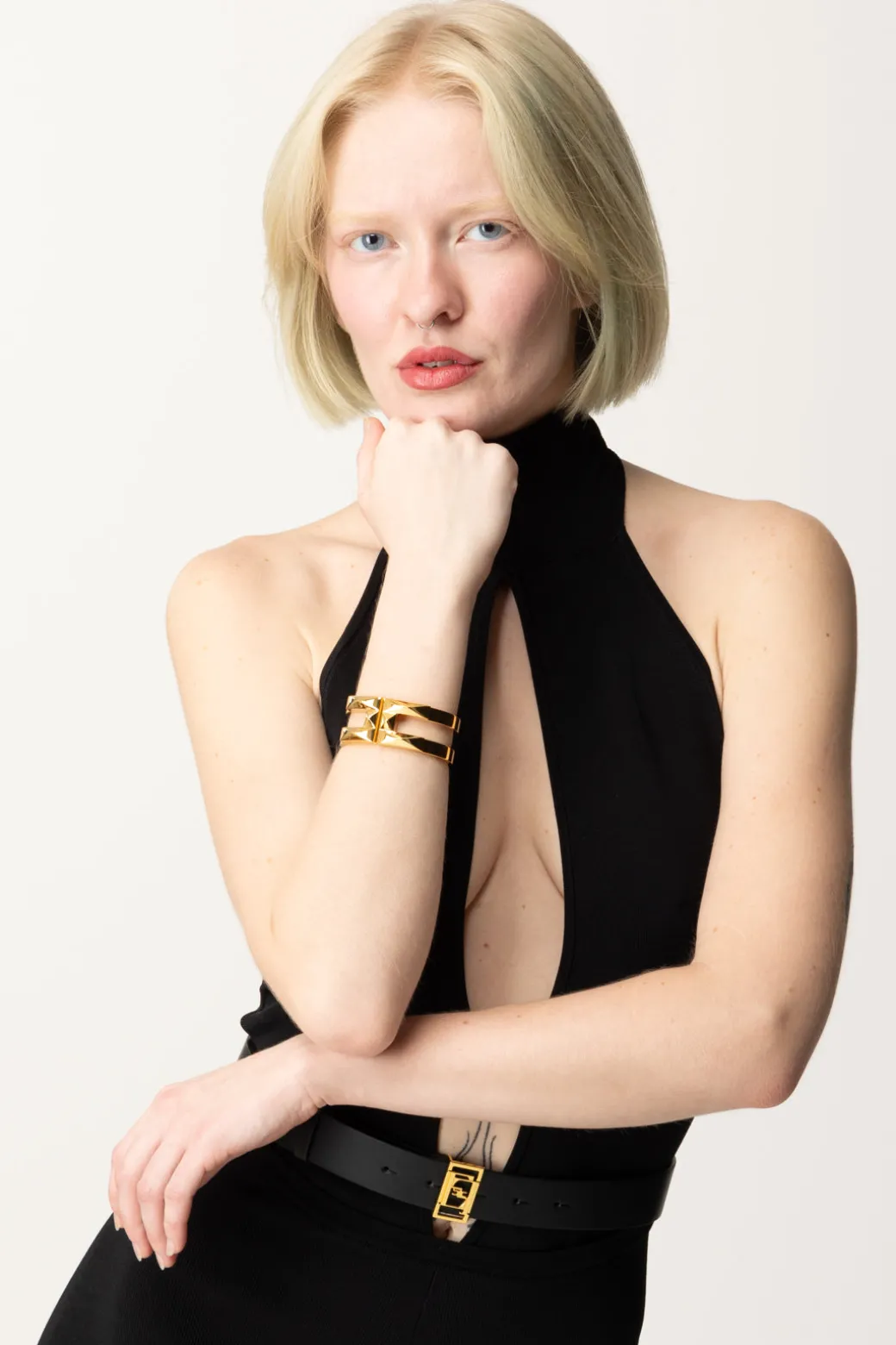 Donna Elisabetta Franchi Bracciale Rigido Logato