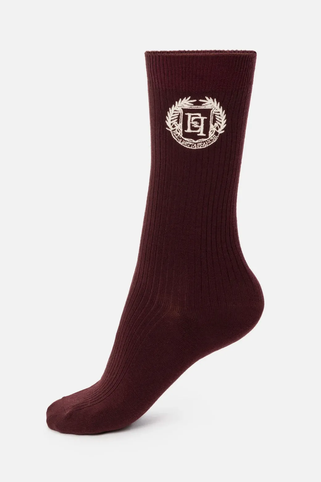 Donna Elisabetta Franchi Calzini In Cashmere con Ricamo Logo