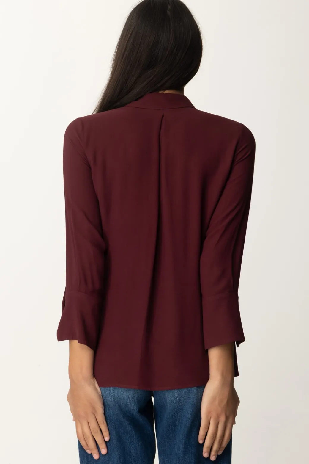 Donna Elisabetta Franchi Camicia In Georgette con Ricamo Logo