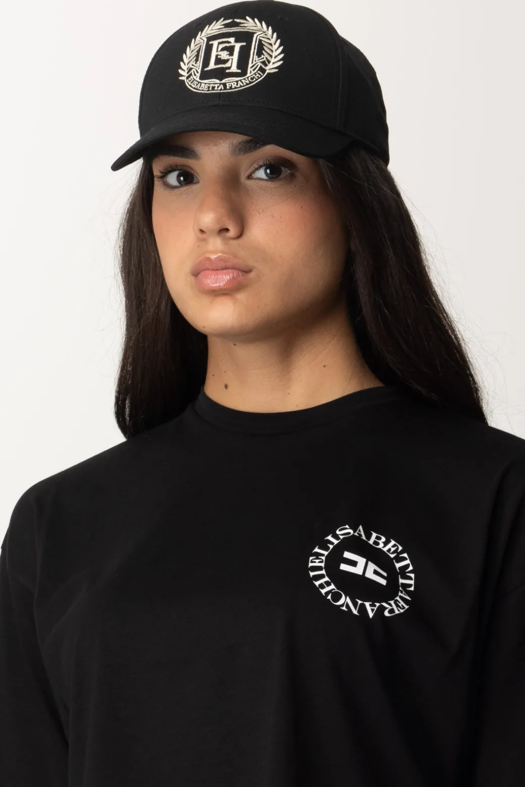 Donna Elisabetta Franchi Cappello Da Baseball con Logo