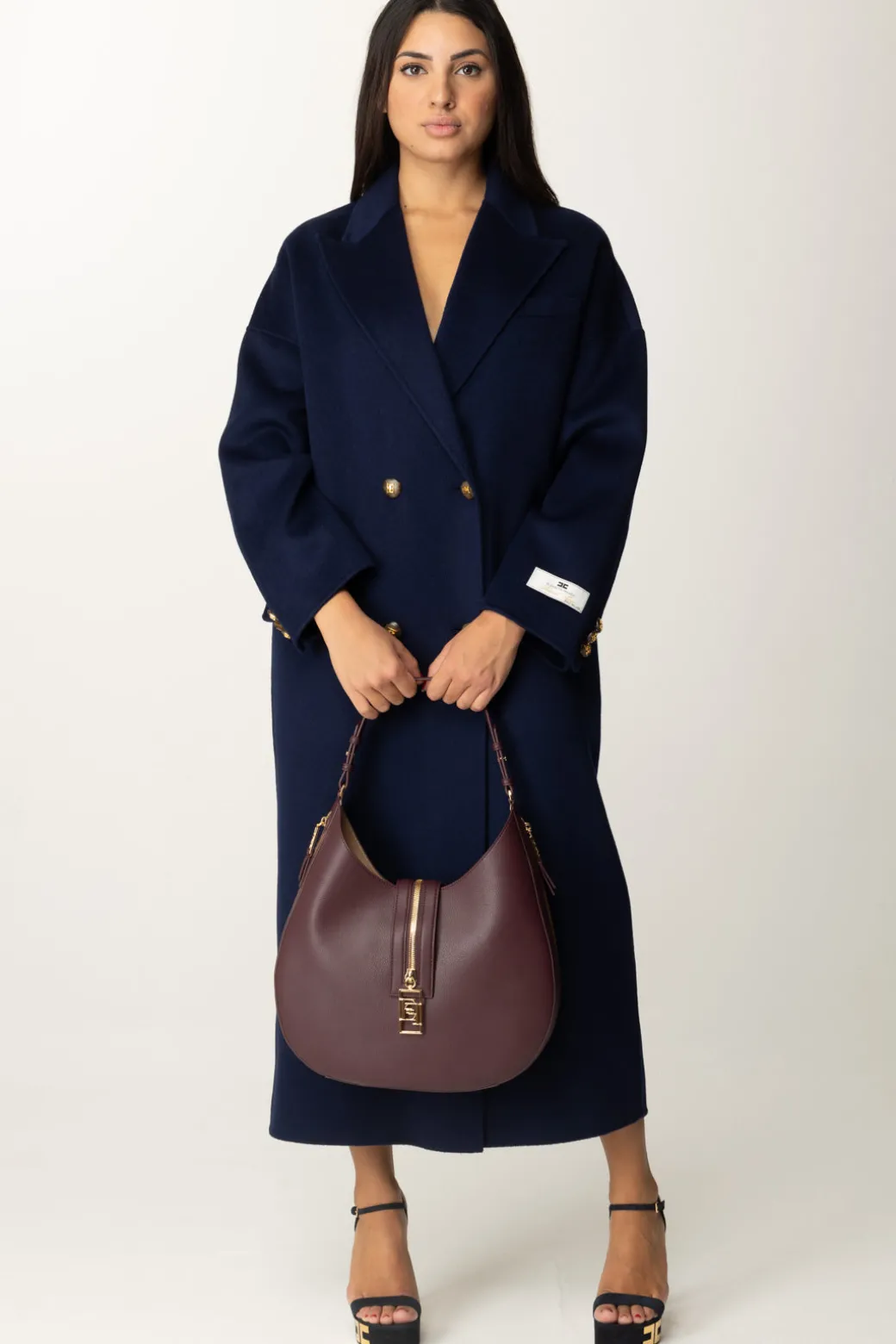Donna Elisabetta Franchi Cappotto Over In Lana