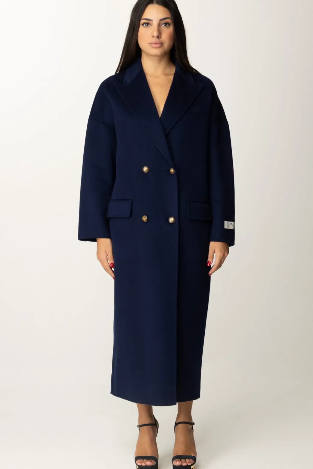 Donna Elisabetta Franchi Cappotto Over In Lana