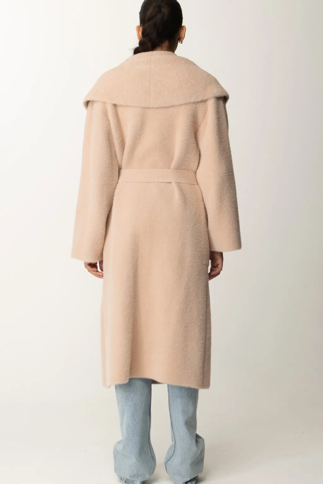 Donna Elisabetta Franchi Cappotto Vestaglia con Cintura