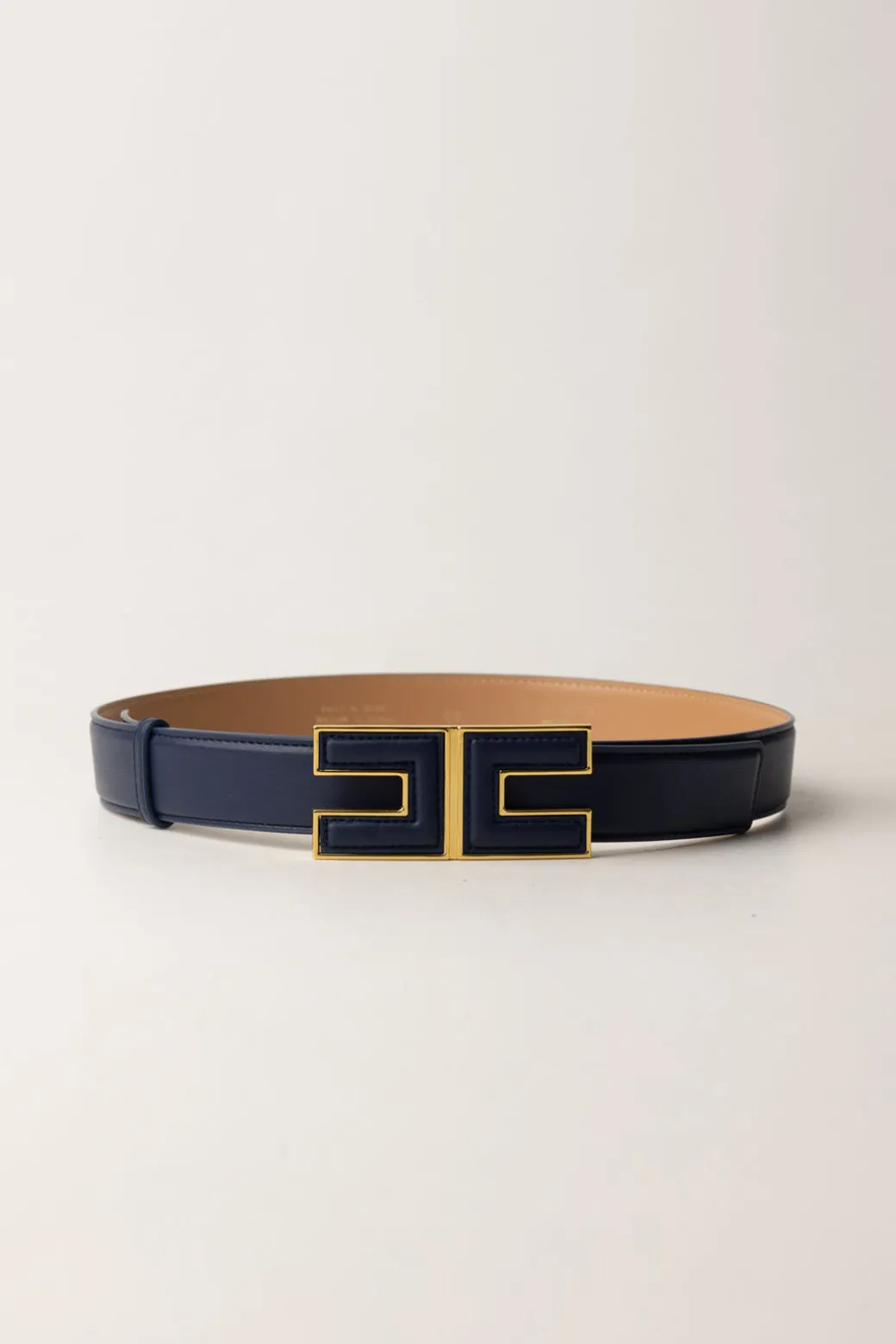 Donna Elisabetta Franchi Cintura Sottile In Ecopelle con Logo