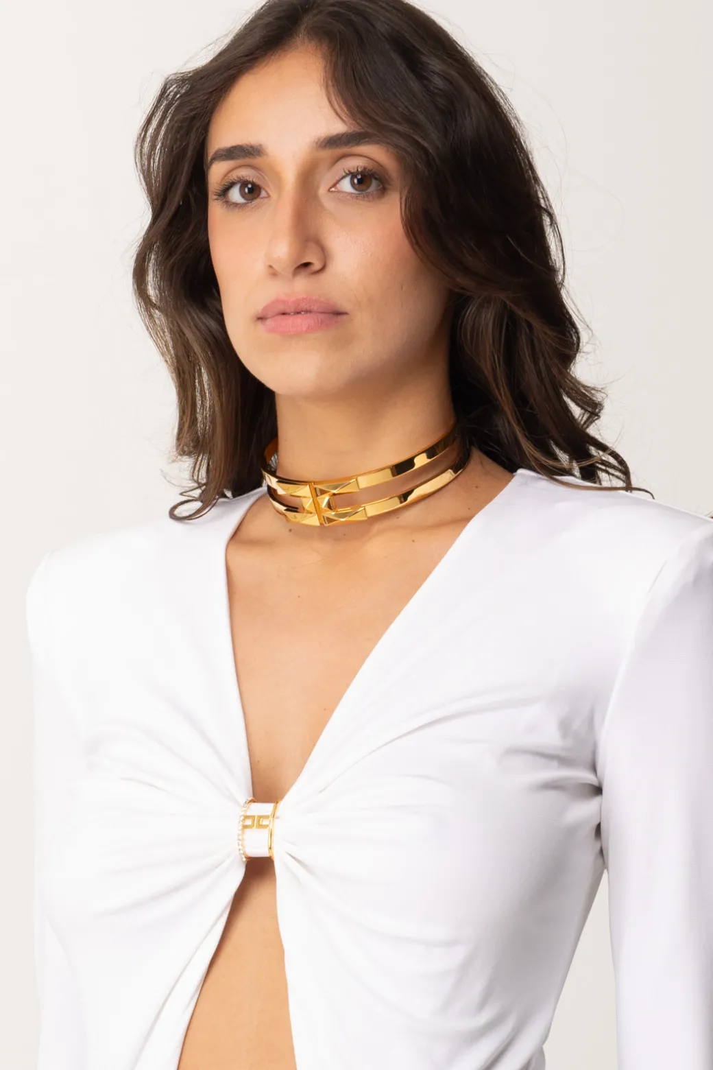 Donna Elisabetta Franchi Collana Choker Rigida