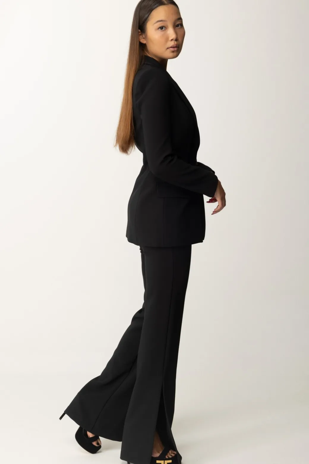Donna Elisabetta Franchi Completo Giacca e Pantalone con Logo