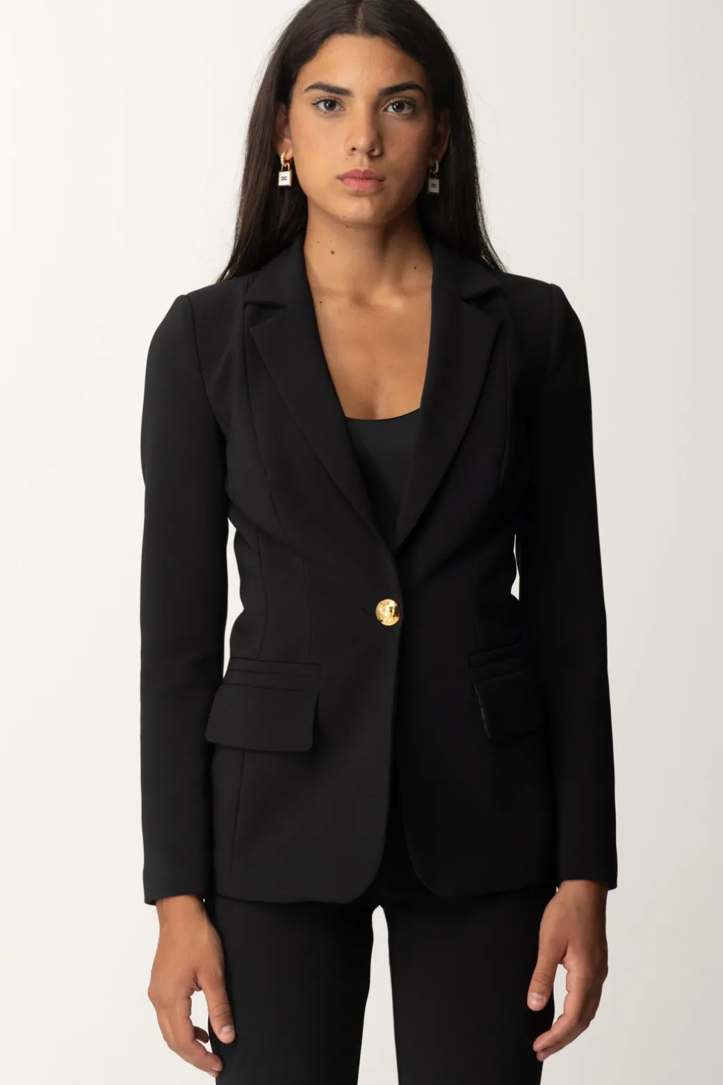 Donna Elisabetta Franchi Completo In Crepe Giacca e Pantalone