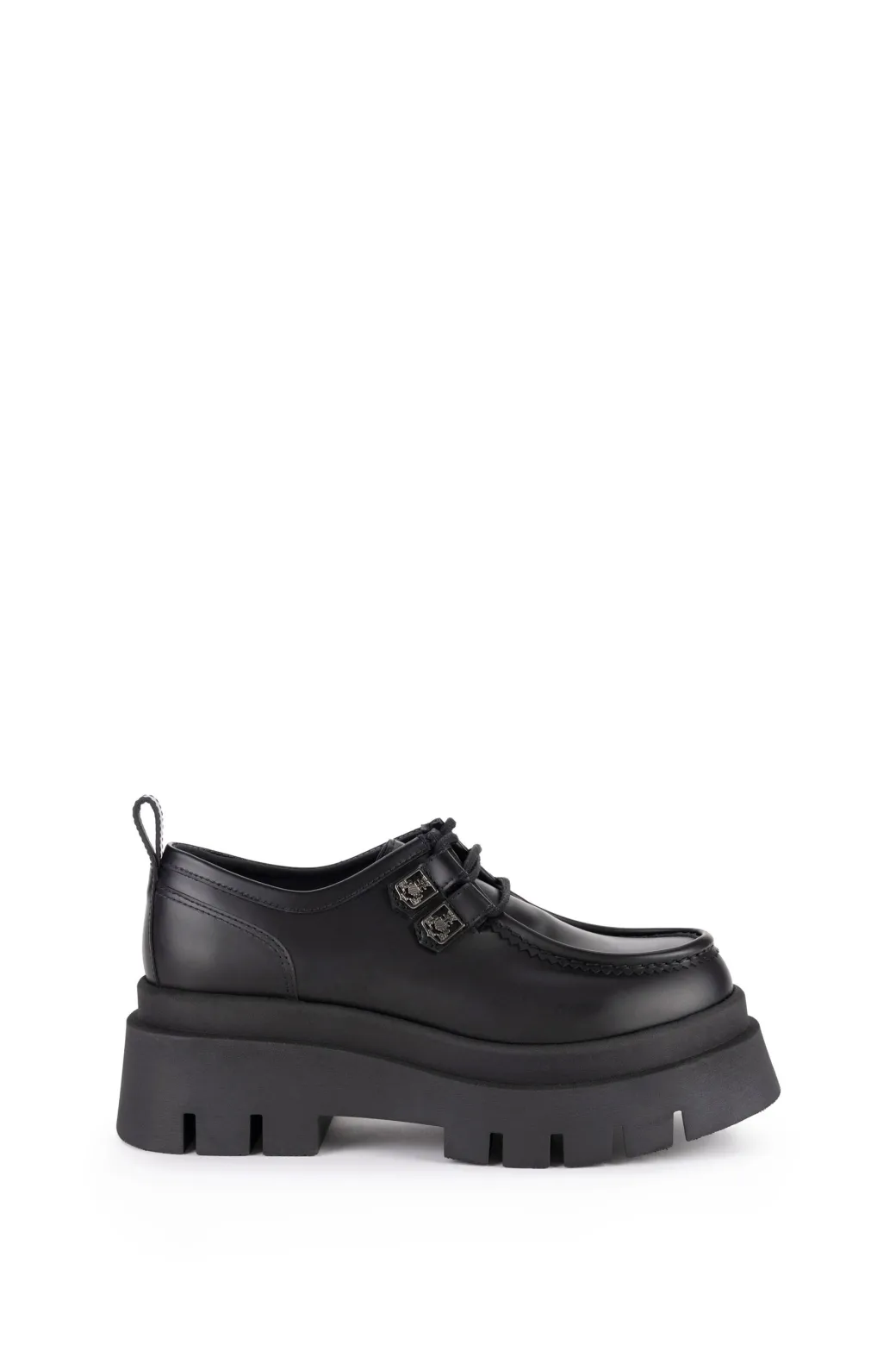 Donna Elisabetta Franchi Derby In Pelle con Plateau