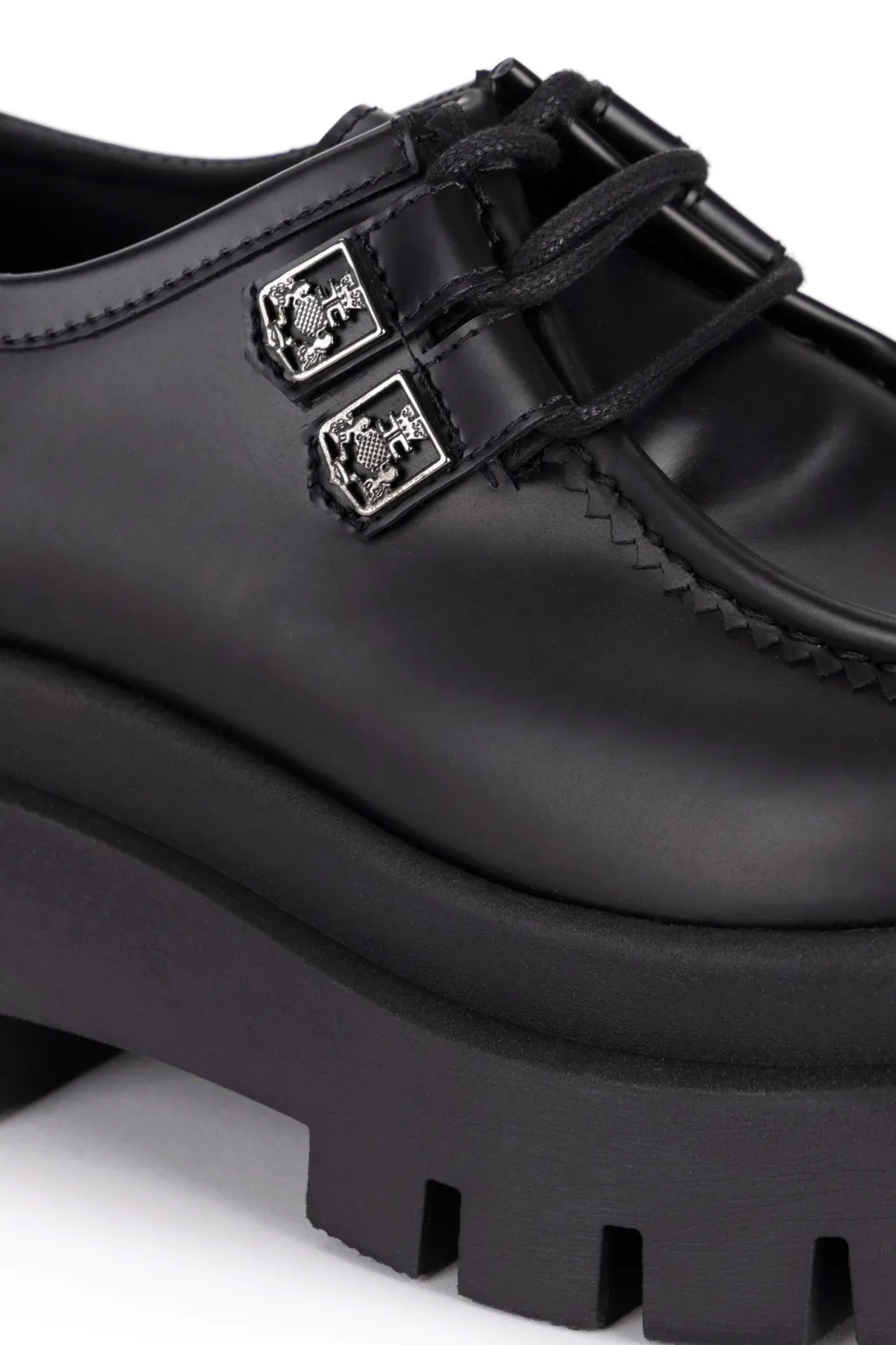 Donna Elisabetta Franchi Derby In Pelle con Plateau