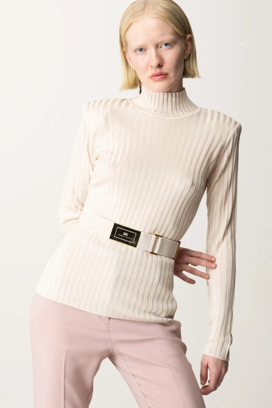 Donna Elisabetta Franchi Dolcevita In Viscosa con Cintura