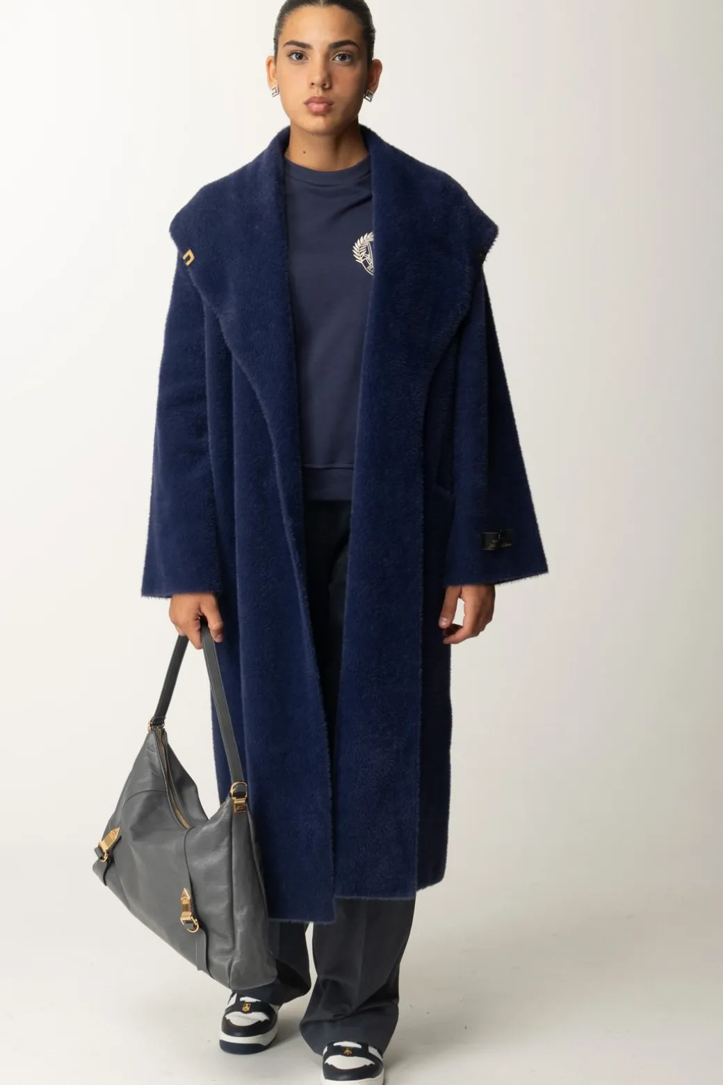 Donna Elisabetta Franchi Felpa In Cotone con Ricamo Stemma