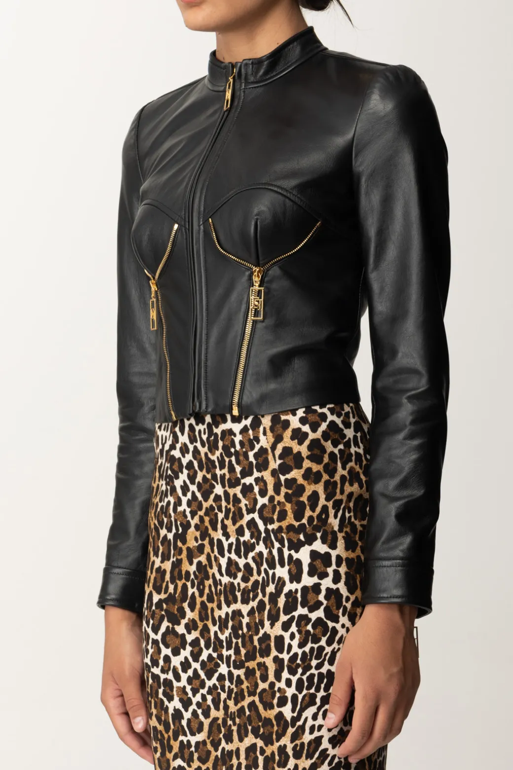 elisabetta_franchi_giacca_biker_in_pellenero_3.webp Donna Elisabetta Franchi Giacca Biker In Pelle