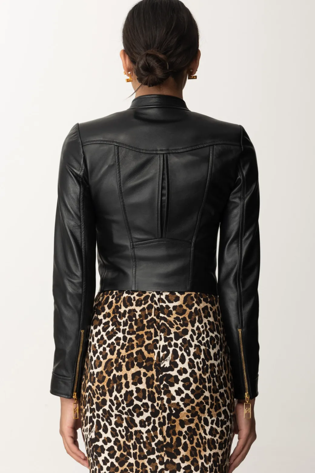 elisabetta_franchi_giacca_biker_in_pellenero_4.webp Donna Elisabetta Franchi Giacca Biker In Pelle
