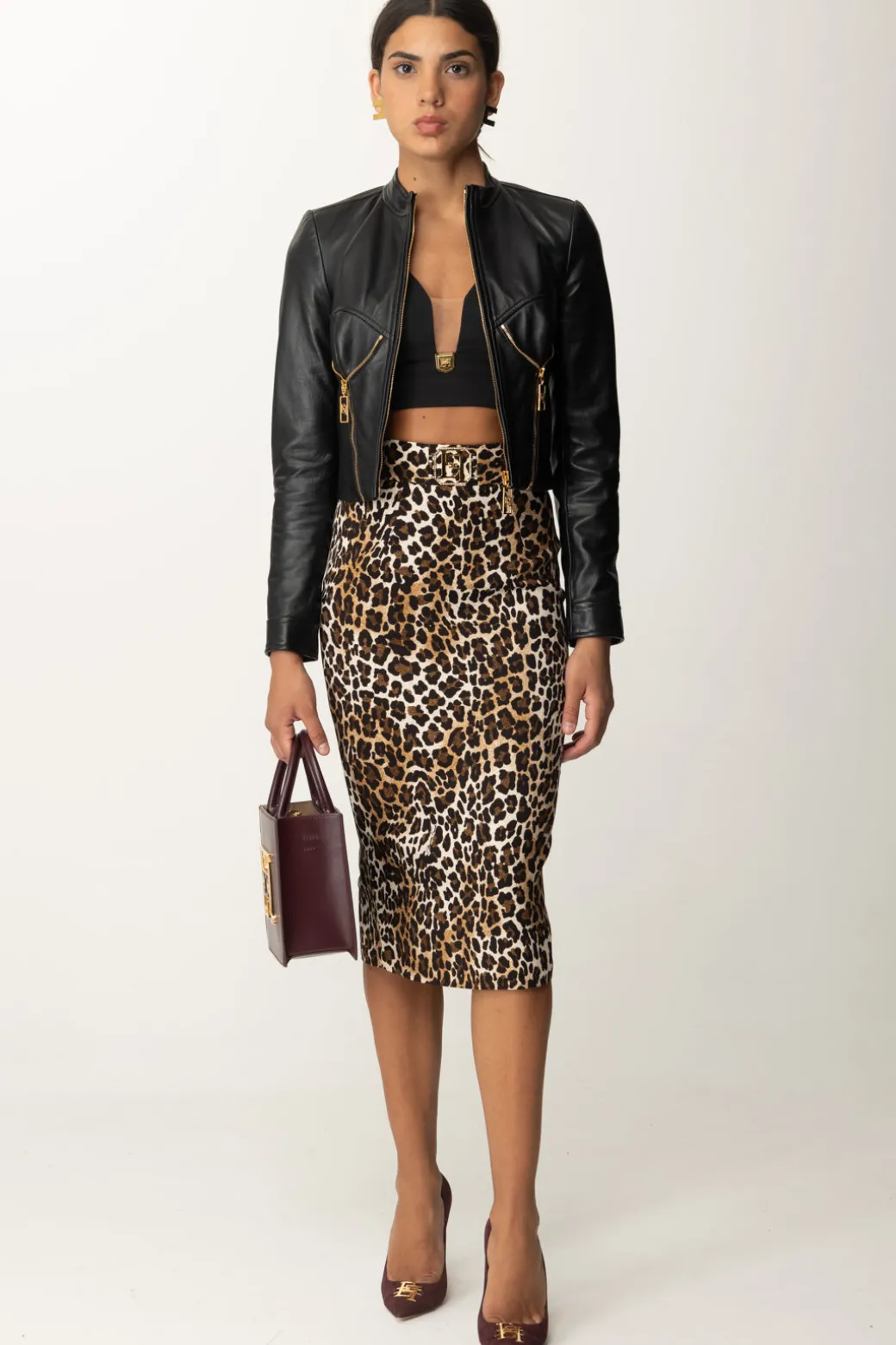 elisabetta_franchi_giacca_biker_in_pellenero_5.webp Donna Elisabetta Franchi Giacca Biker In Pelle