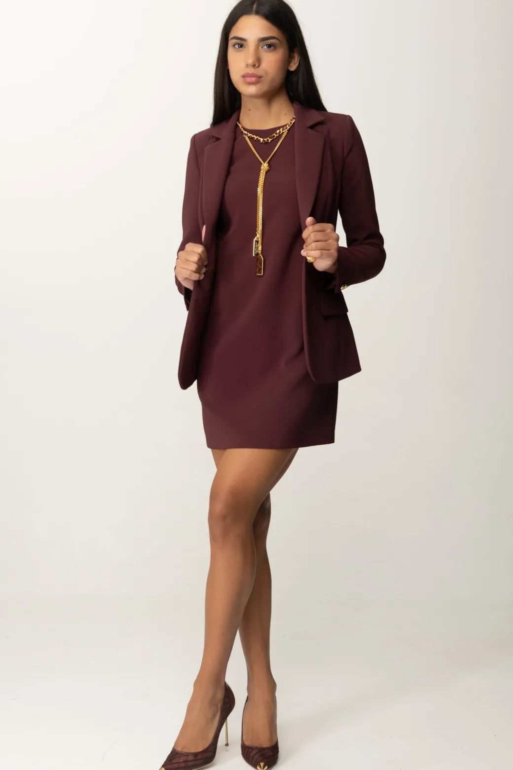 Donna Elisabetta Franchi Giacca Monopetto In Crepe Stretch