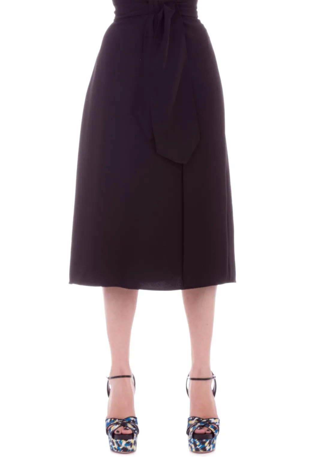 Donna Elisabetta Franchi Gonna Longuette con Nodo In Vita