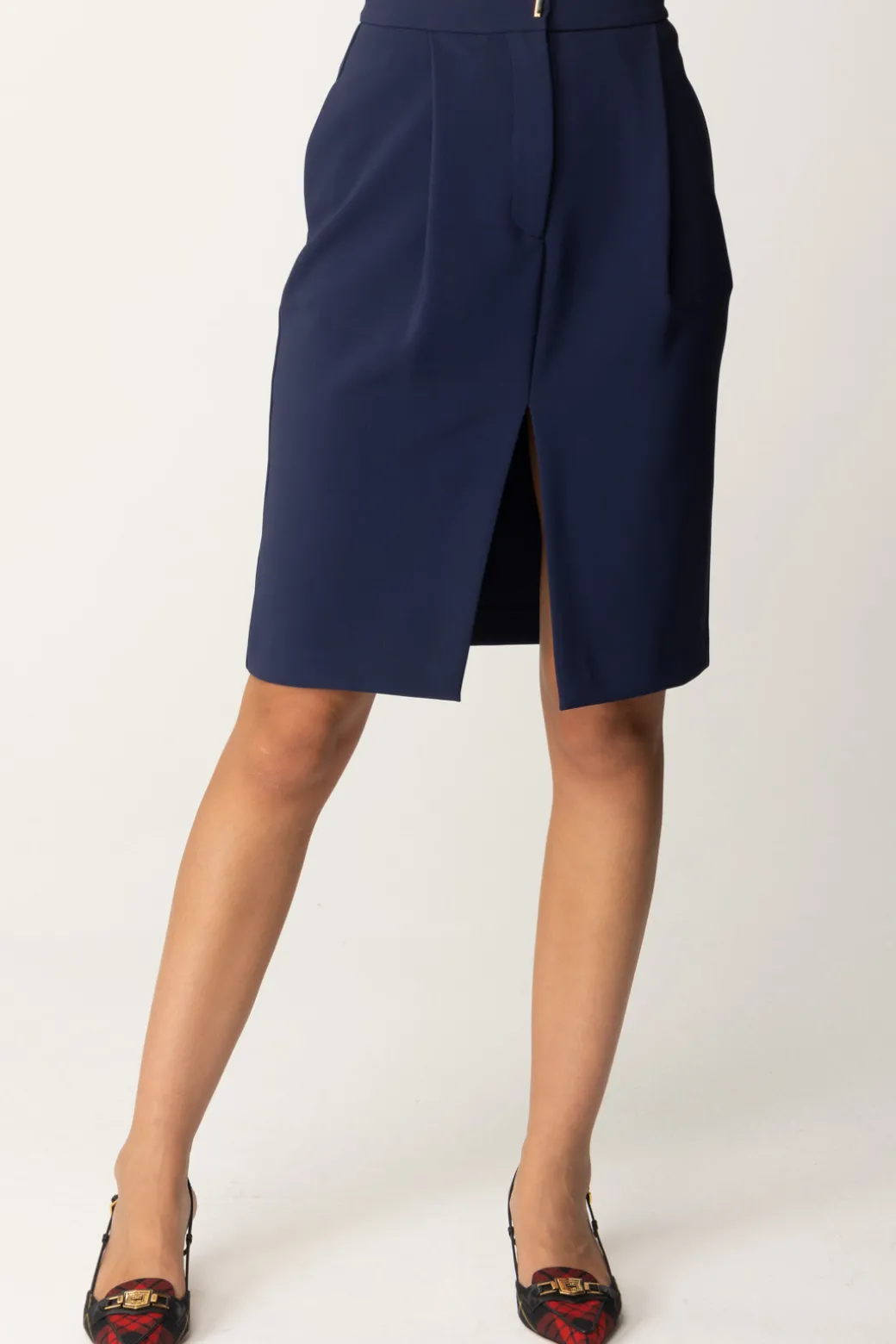 Donna Elisabetta Franchi Gonna Midi con Pinces