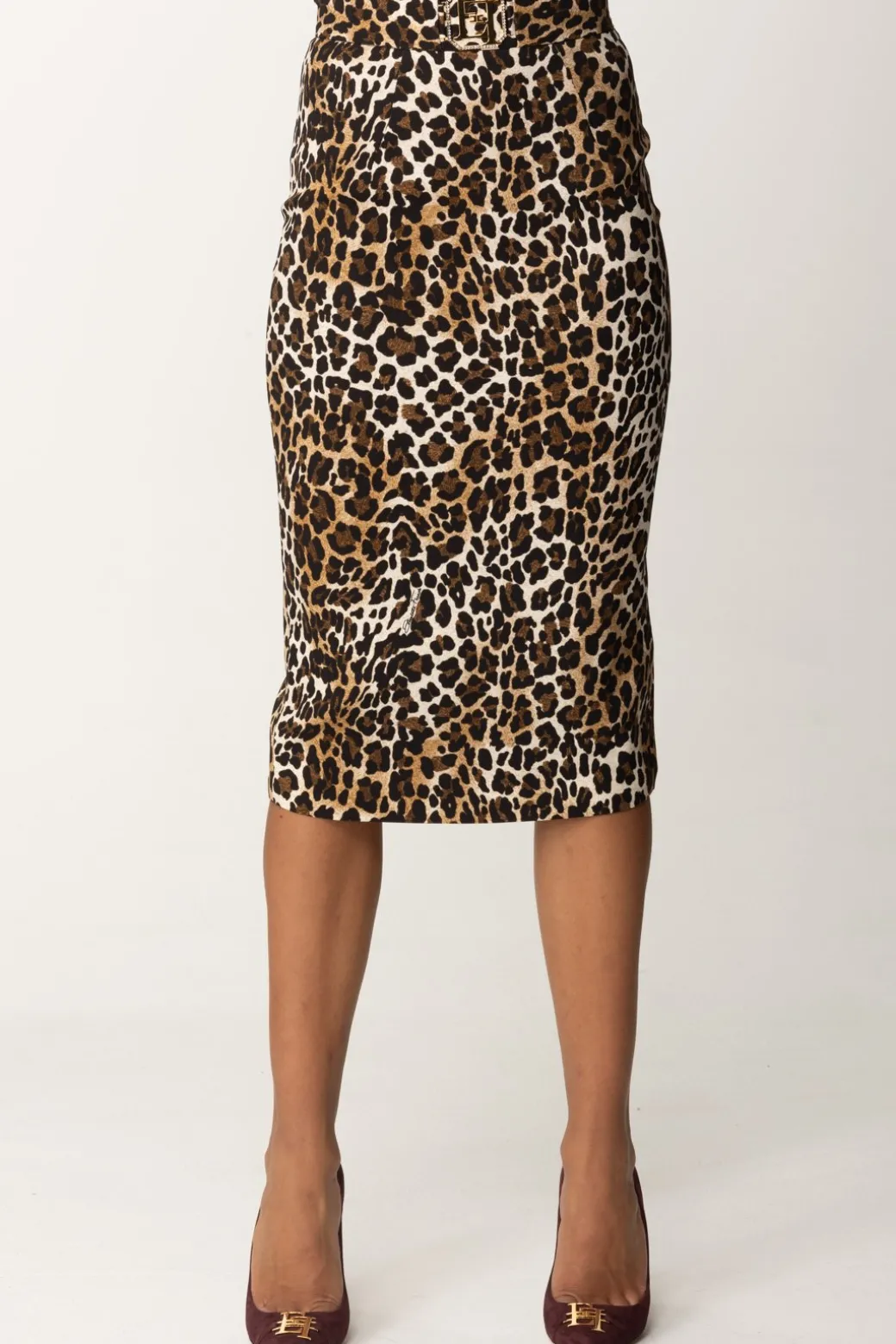 Donna Elisabetta Franchi Gonna Midi con Stampa