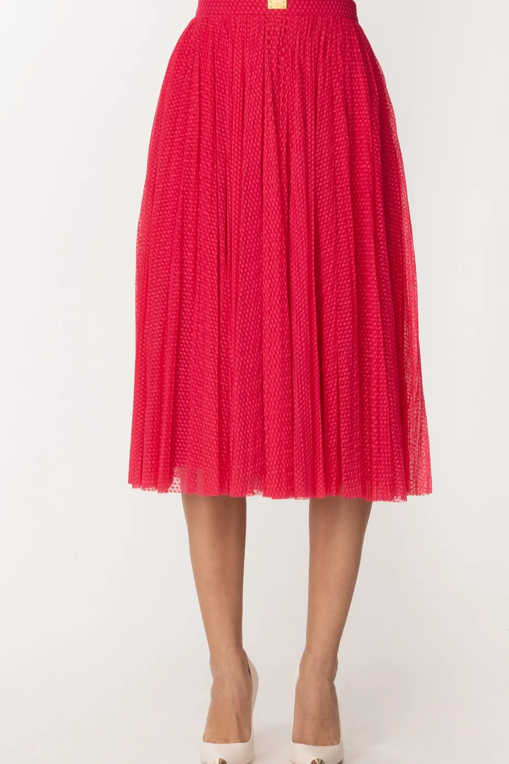 Donna Elisabetta Franchi Gonna Midi In Tulle