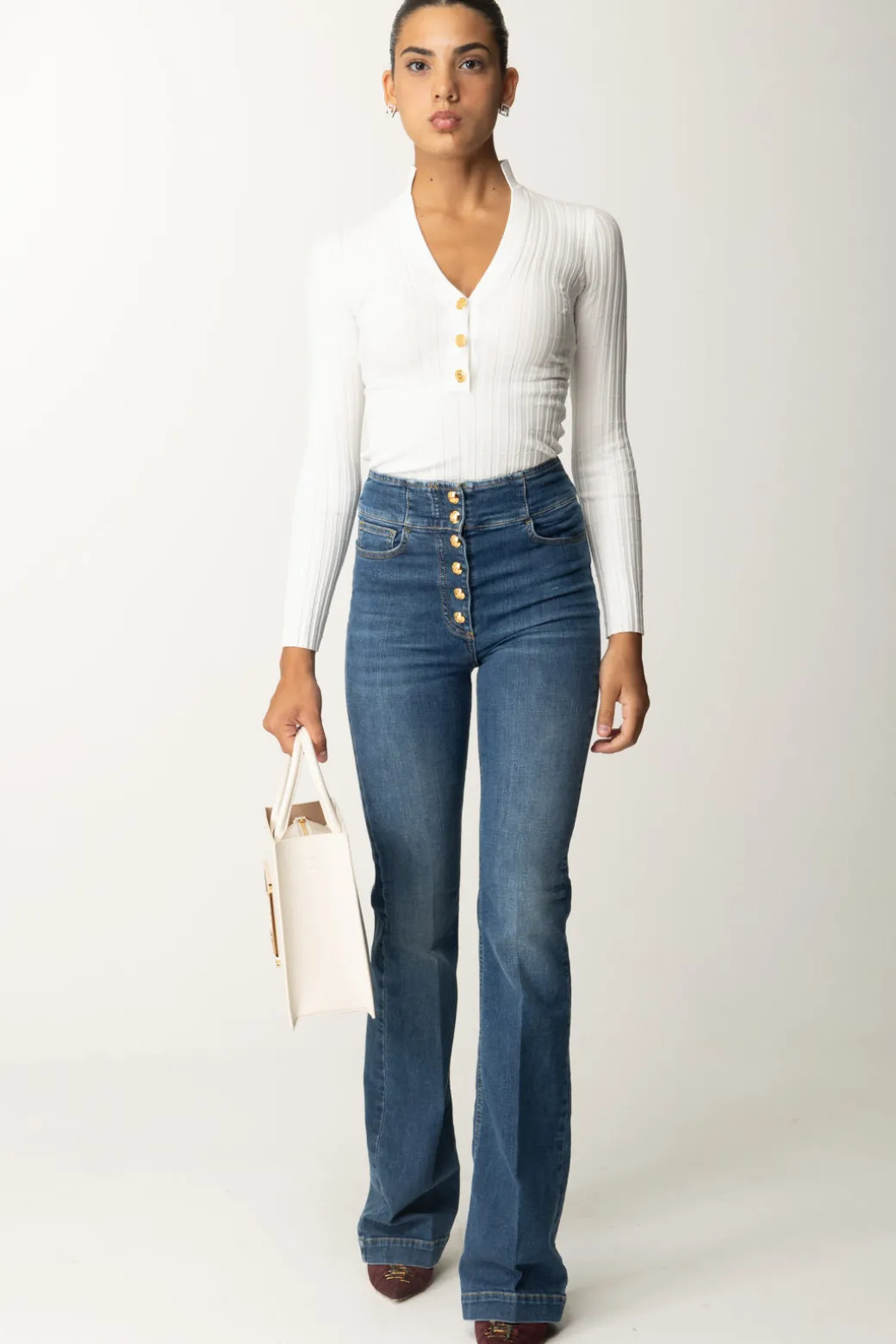 elisabetta_franchi_jeans_a_zampa_con_bottoniera_centraleblue_denim_6.webp Donna Elisabetta Franchi Jeans a Zampa con Bottoniera Centrale