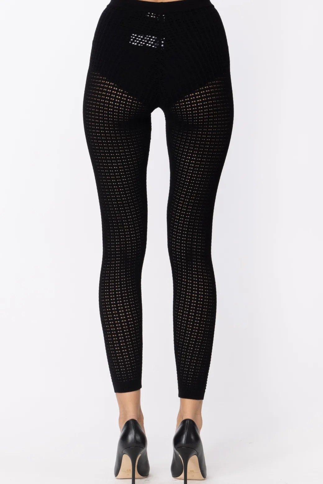 Donna Elisabetta Franchi Leggings Alla Caviglia con Fascione In Punto Vita