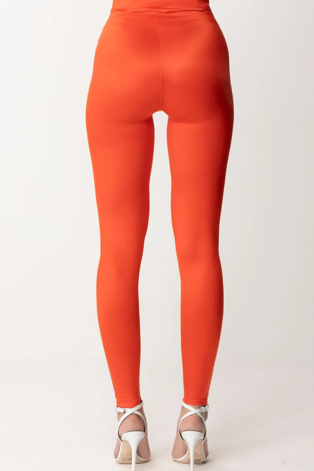 Donna Elisabetta Franchi Leggings In Lycra con Logo