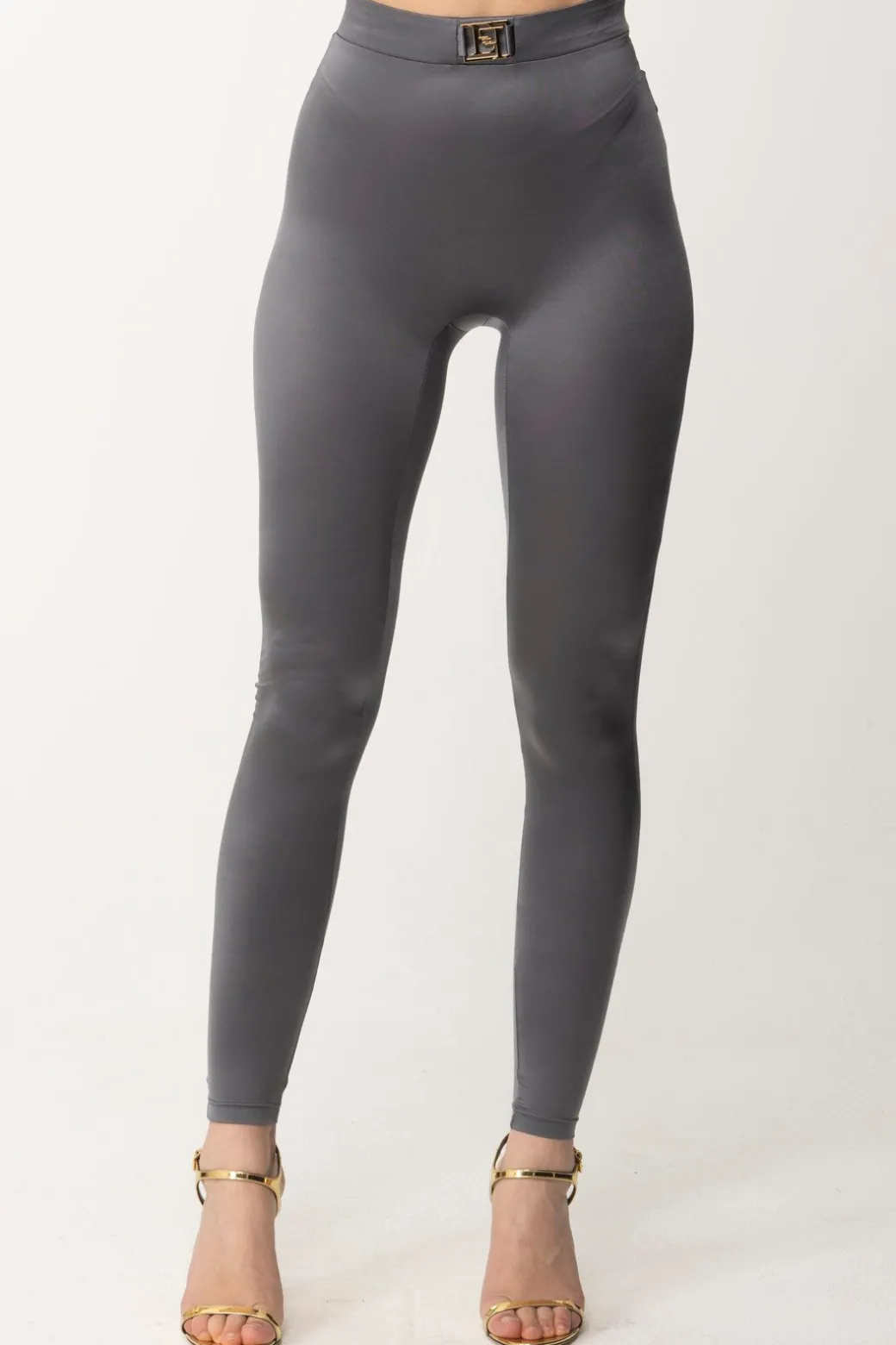Donna Elisabetta Franchi Leggings In Lycra con Logo