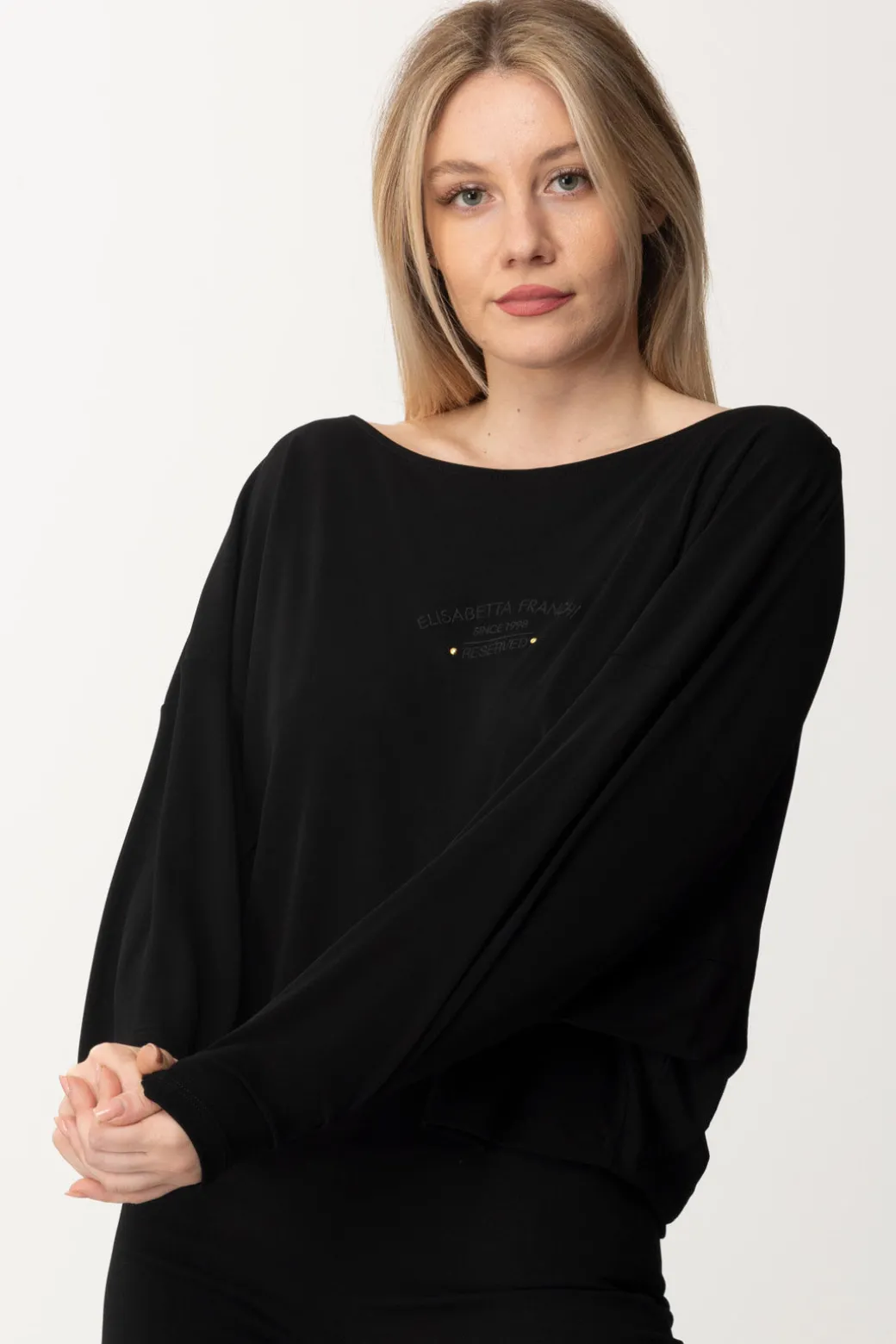 Donna Elisabetta Franchi Maglia con Ricamo Reserved In Tinta