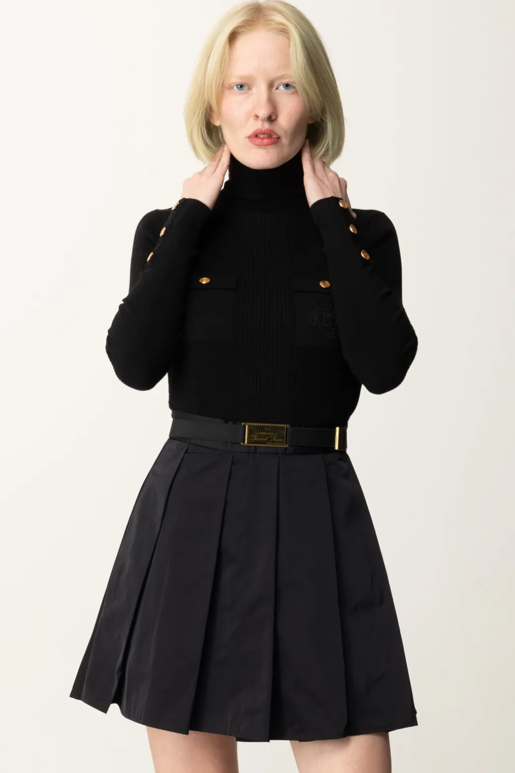 Donna Elisabetta Franchi Miniabito con Ricamo Logo