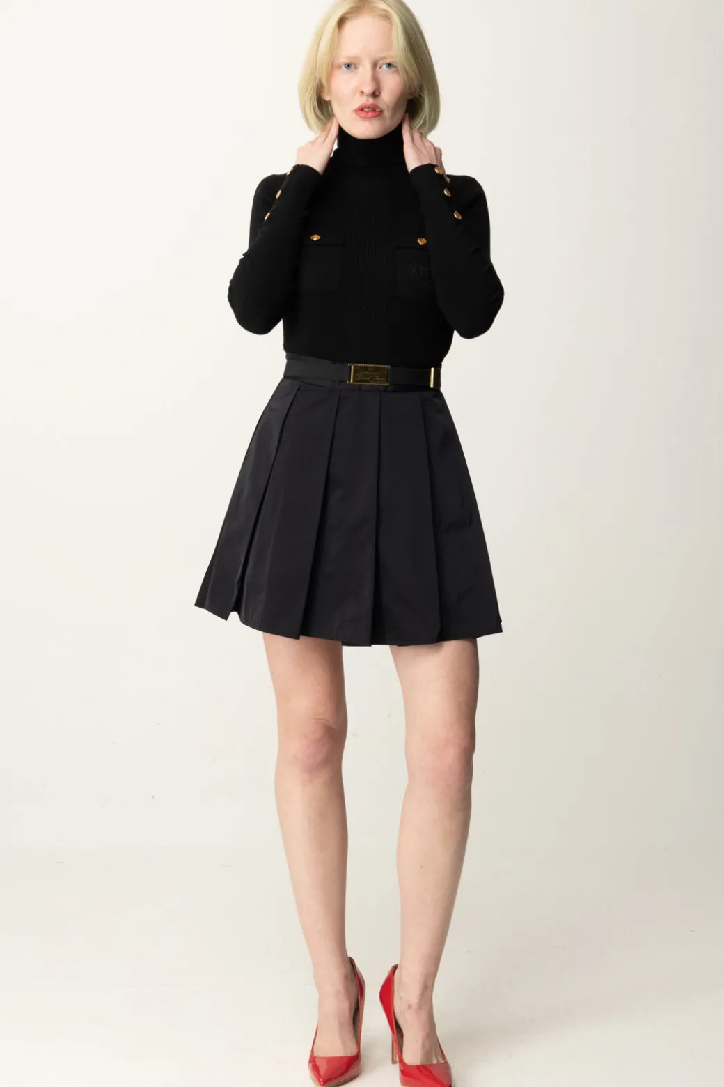 Donna Elisabetta Franchi Miniabito con Ricamo Logo