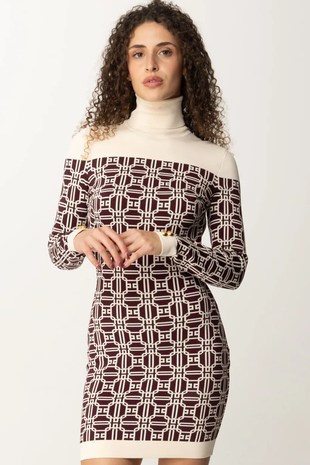 Donna Elisabetta Franchi Miniabito Dolcevita Logato